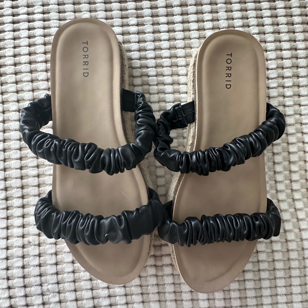 Size 12 Torrid Espadrilles Sandals Black